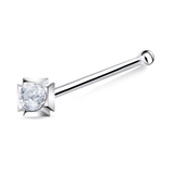 Stone Silver Bone Nose Stud NSKD-629